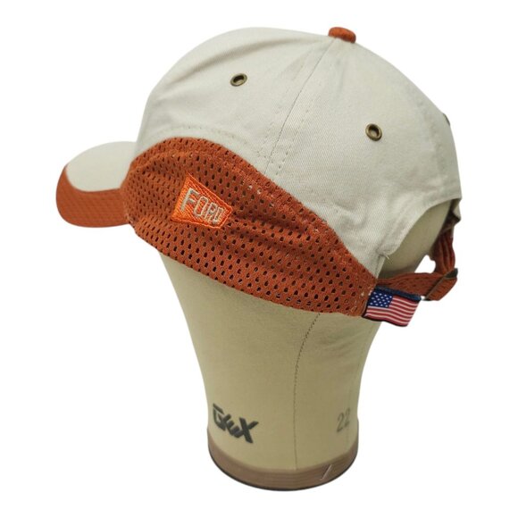 Faulkner Mesh Tuck Strap Cap Embroidered Logo Curved Visor Trucker Baseball Hat - Picture 12 of 13